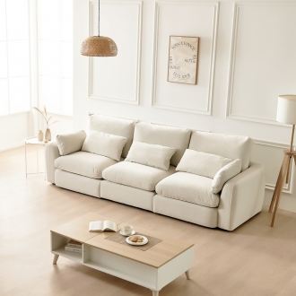 동서가구 헤이스 구스 아쿠아 패브릭 모듈 4인소파