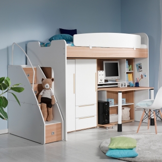 동서가구 디이케아 수납형계단 벙커침대 정면책상 옷장2세트