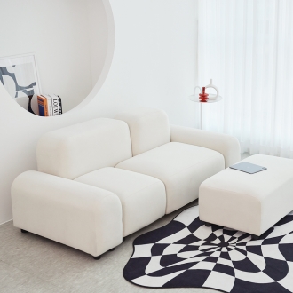 바오트 루시 아쿠아텍스 3인용 패브릭 소파