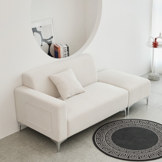 바오트 아일 아쿠아텍스 2인용 패브릭 소파+스툴