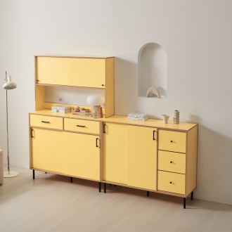 도아르 주방장 홈카페 수납장 주방 장식장 키큰장 부엌장 그릇 장식장