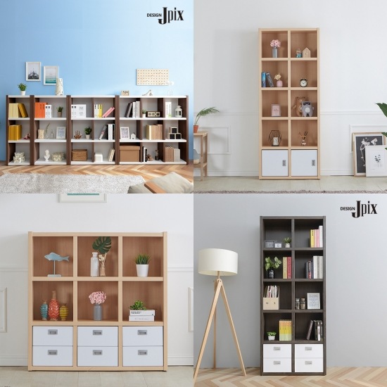 제이픽스 플레어 책장 3단/5단 8종 모음전