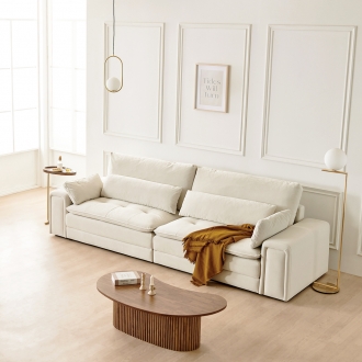 동서가구 클라우드 아쿠아텍스 4인 구스소파