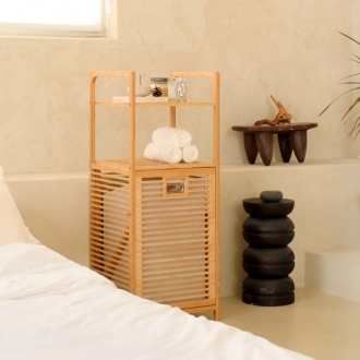 [하우스레시피] 뱀부 슬라이딩 수납장