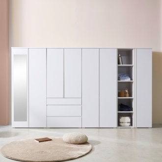 [단독특가] 동서가구 히트 거울 이불 3단 옷장 세트 13종 모음