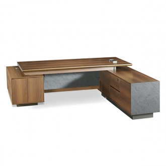 [퍼니럭스리빙] 더 킹스 중역 사이드서랍 책상세트 - 우형