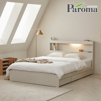 파로마 스타인 LED 조명 수납침대 서랍형 1인용 슈퍼싱글 SS