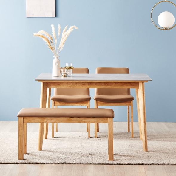 [단독특가] 동서가구 바닐라 4인 식탁세트 의자/벤치형 모음