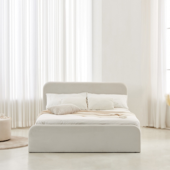 [단독특가] 동서가구 소프티 아쿠아패브릭 호텔침대 SS/Q +매트리스 선택