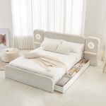 [단독특가] 동서가구 소프티 아쿠아패브릭 호텔침대 SS/Q +매트리스 선택