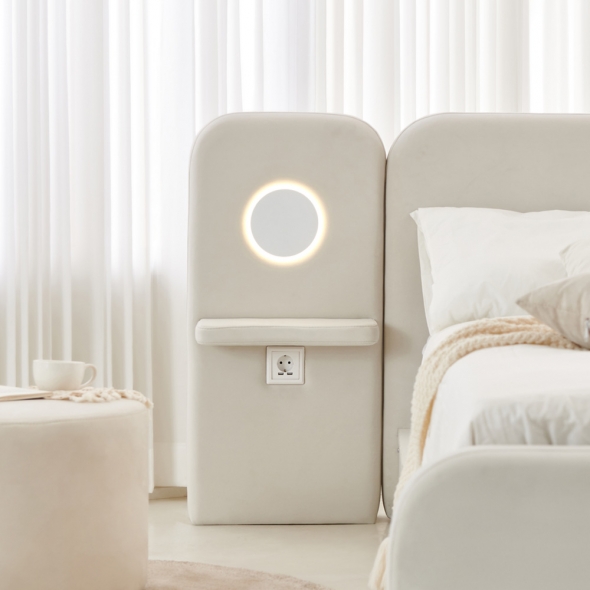 [단독특가] 동서가구 소프티 아쿠아패브릭 호텔침대 SS/Q +매트리스 선택