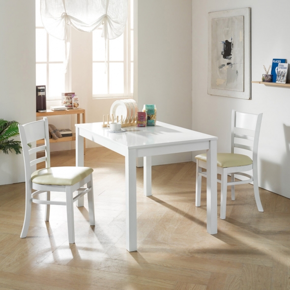 [단독특가]동서가구 캐빈 2, 4인용 하이그로시 식탁세트