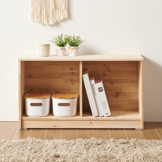 청사초롱 원목 낮은 미니 1단 800 오픈 책장