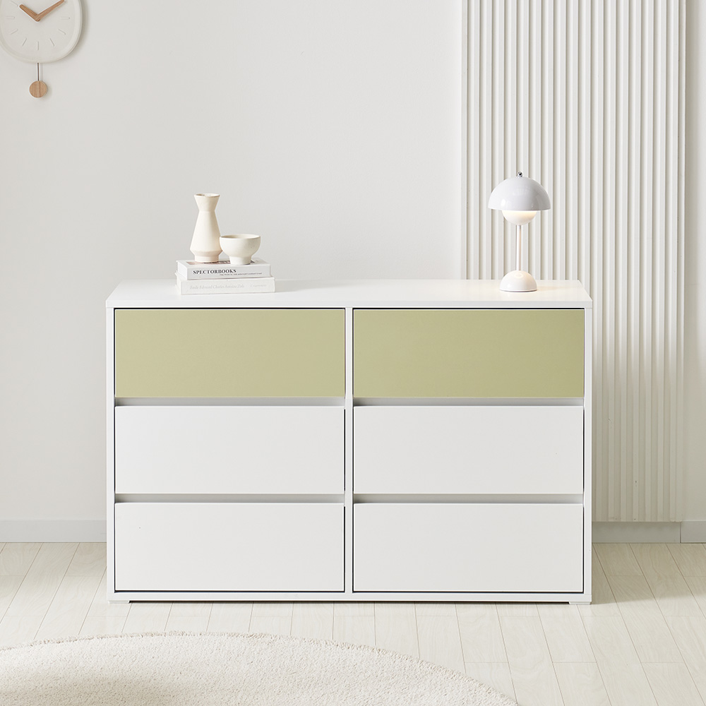 [코코미] 벨라 1200 3단 와이드서랍장 다용도 맘마존 드레스룸 장난감 아기서랍장