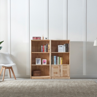 청사초롱 원목 3단 600 오픈 수납 삼나무 책장