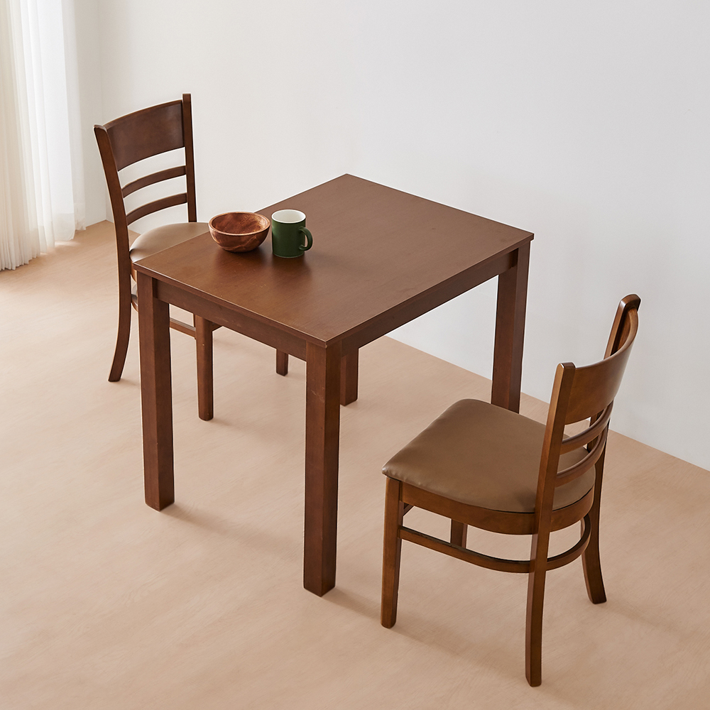 동서가구 캐빈 고무나무 원목 2인 식탁세트 (의자 2EA)