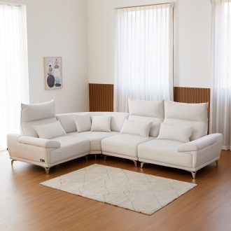 [바우미스트]릴리 코모도 패브릭 모듈 6인용 팔걸이수납 코너형 소파