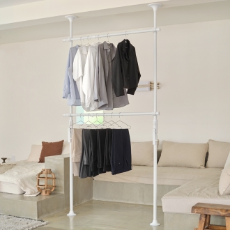 [하우스레시피] 고정식 레버킹 2단 행거