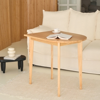 [하우스레시피] 에이든 티크 반타원 테이블 2colors