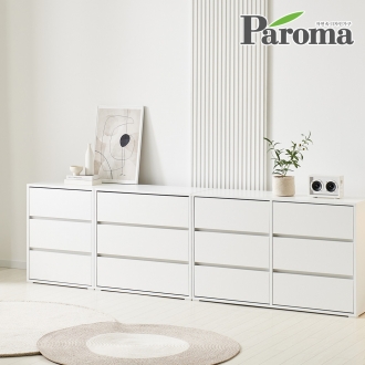파로마 에브리 높은 3단 화장대 옷 서랍장 600 800 1200 드레스룸 (친환경 E0 / LPM / 18T)