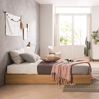 [가구야] 861/761 싱글/슈퍼싱글 무헤드 평상형 침대 (+매트리스선택)