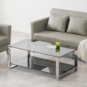 [퍼니럭스리빙] 하츠 203 강화유리 소파테이블 -1200