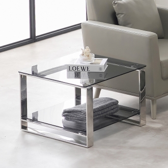 [퍼니럭스리빙] 하츠 203 강화유리 전화대협탁 사이드테이블