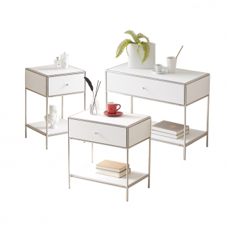 도아르 거실 안방 미드센츄리 모듈 수납장 다용도 헤라 400 콘솔 낮은 2단 1 서랍 선반