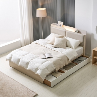 프린홈 브릴 LED 리노 서랍 침대 SS/Q (매트선택)