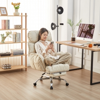 로고스토리 이지리클라이너 소파형 가죽 책상 의자