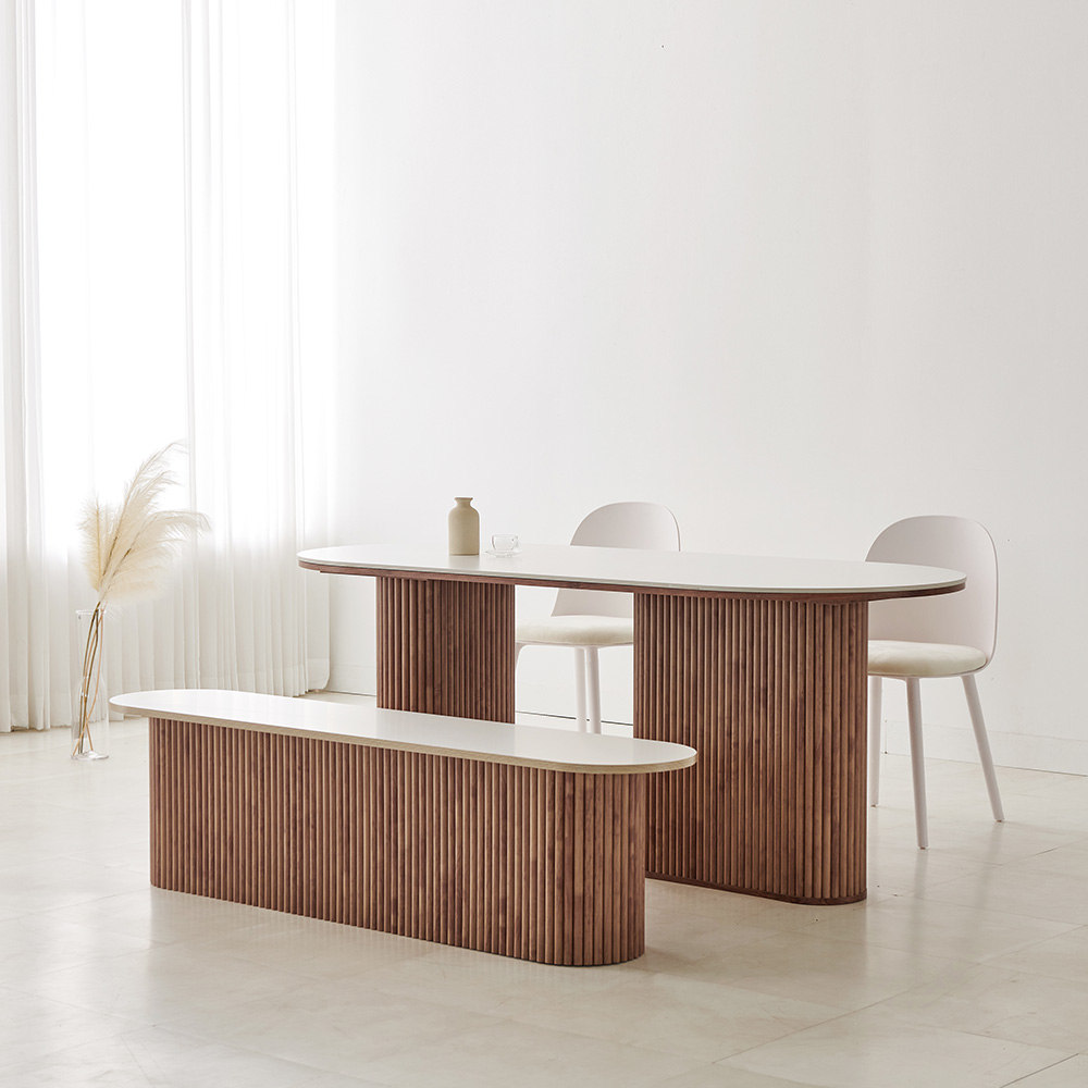 이노센트 순수한 포세린 세라믹 템바보드 식탁 테이블 (1600 / 1800)