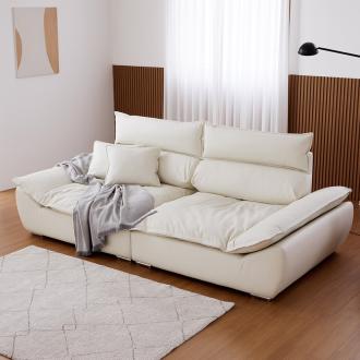 [바우미스트]도모 실리콘가죽 와이드 소프트 푹신한 모듈 스윙 3인용 소파