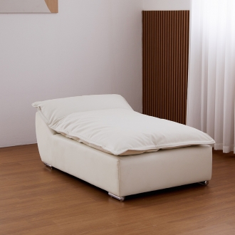 [바우미스트]도모 실리콘가죽 와이드 소프트 푹신한 스툴