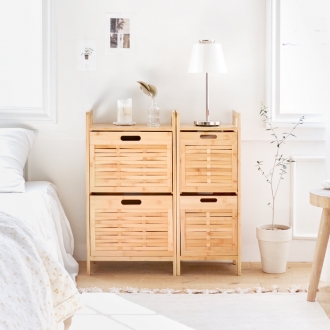 [하우스레시피] 뱀부 2단 수납장 기본형