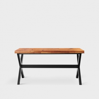 [소티디자인] 오크힐 원목 스틸 식탁/테이블 1650 - 2color