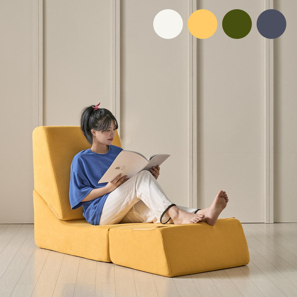 수수가구 NO4 풀커버 1인용 3단 접이식 소파베드 4color