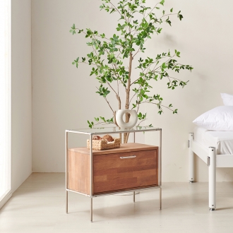 [퍼니럭스리빙] 리키 모듈 원목 서랍 협탁 거실장