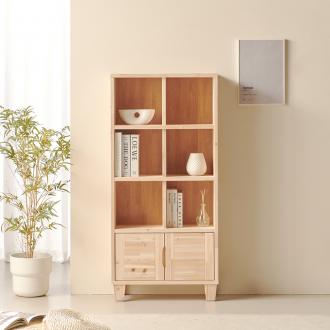 동서가구 마르디 675 4단 수납형 삼나무 원목 책장