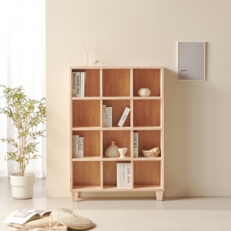 동서가구 마르디 1000 4단 오픈형 삼나무 원목 책장