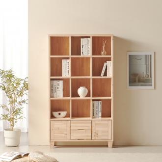 동서가구 마르디 1000 5단 수납형 삼나무 원목 책장
