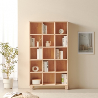 동서가구 마르디 1000 5단 오픈형 삼나무 원목 책장