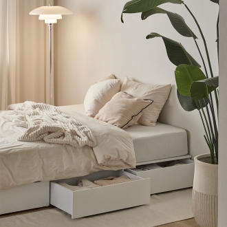 [위클리픽] 매트리 가득 수납침대 3단 서랍침대 SS Q 무헤드 LED