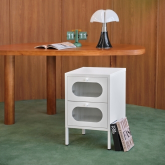 [하우스레시피] 오젠 2단 철제 협탁 3colors