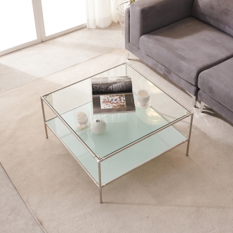 [퍼니럭스리빙]  로웰 모듈 강화유리 거실테이블(중) - 컬러선택
