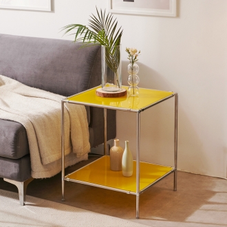 [퍼니럭스리빙] 로웰 모듈 강화유리 협탁 - 5컬러