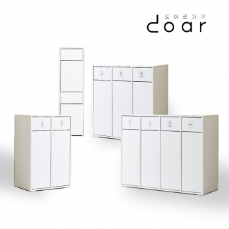 도아르 2단 업소용 사무실 가정용 재활용 분리수거함 가구