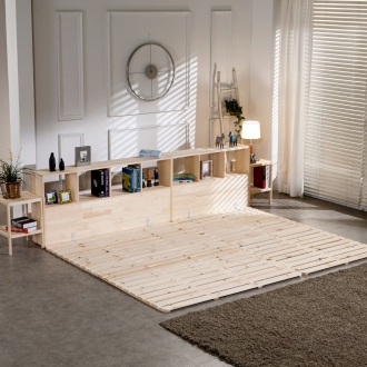 메리노가구 침대 프레임 매트리스 받침대 원목 갈빗살 깔판 및 저상형 수납헤드