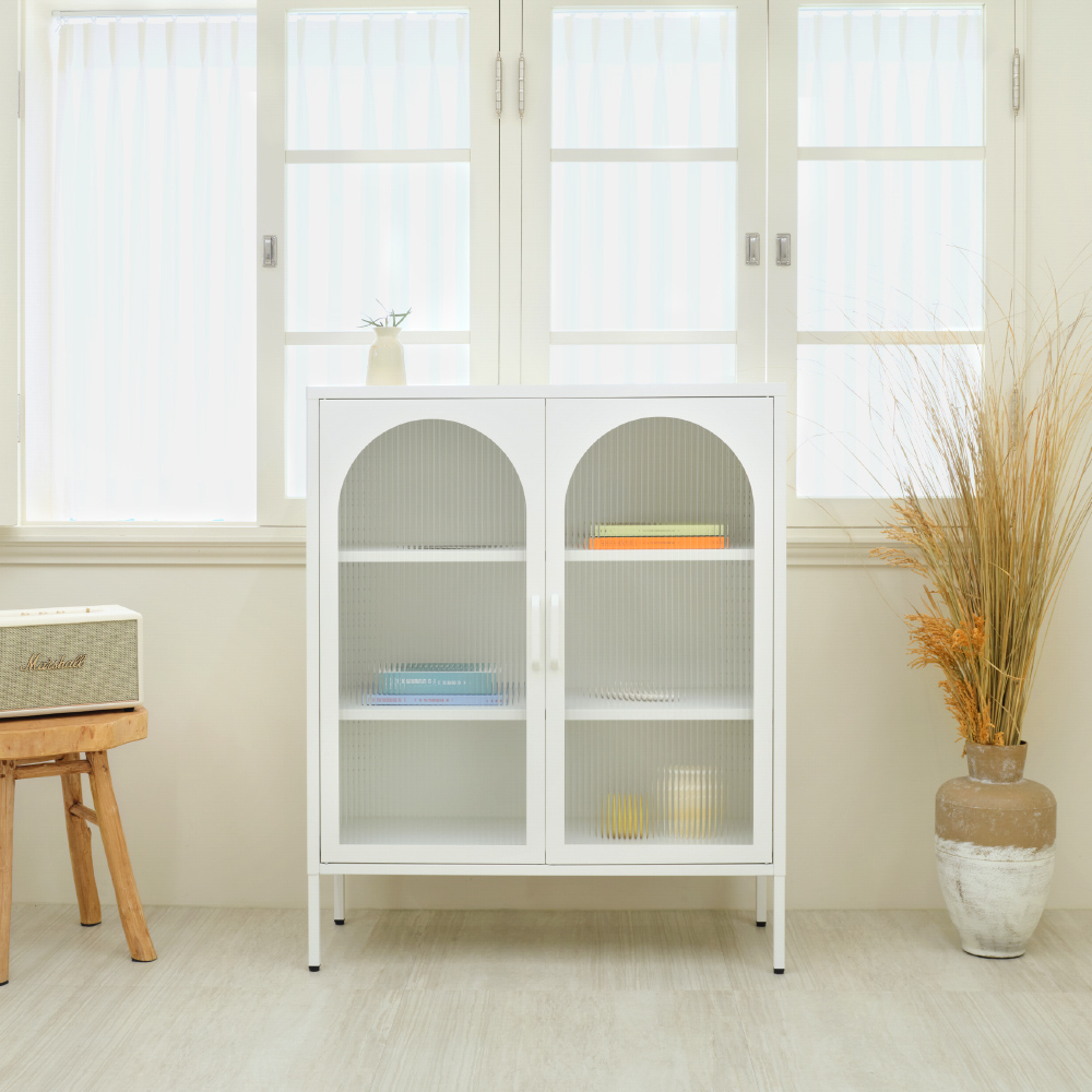 [하우스레시피] 노아 3단 양문형 철제 선반장 2colors