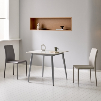 파로마 데이지 12T 포세린 통 세라믹 2인 식탁 의자 세트 테이블 카페 주방 800