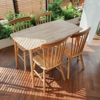 동서가구 로벤 고무나무 원목 4인 식탁세트 DF925689